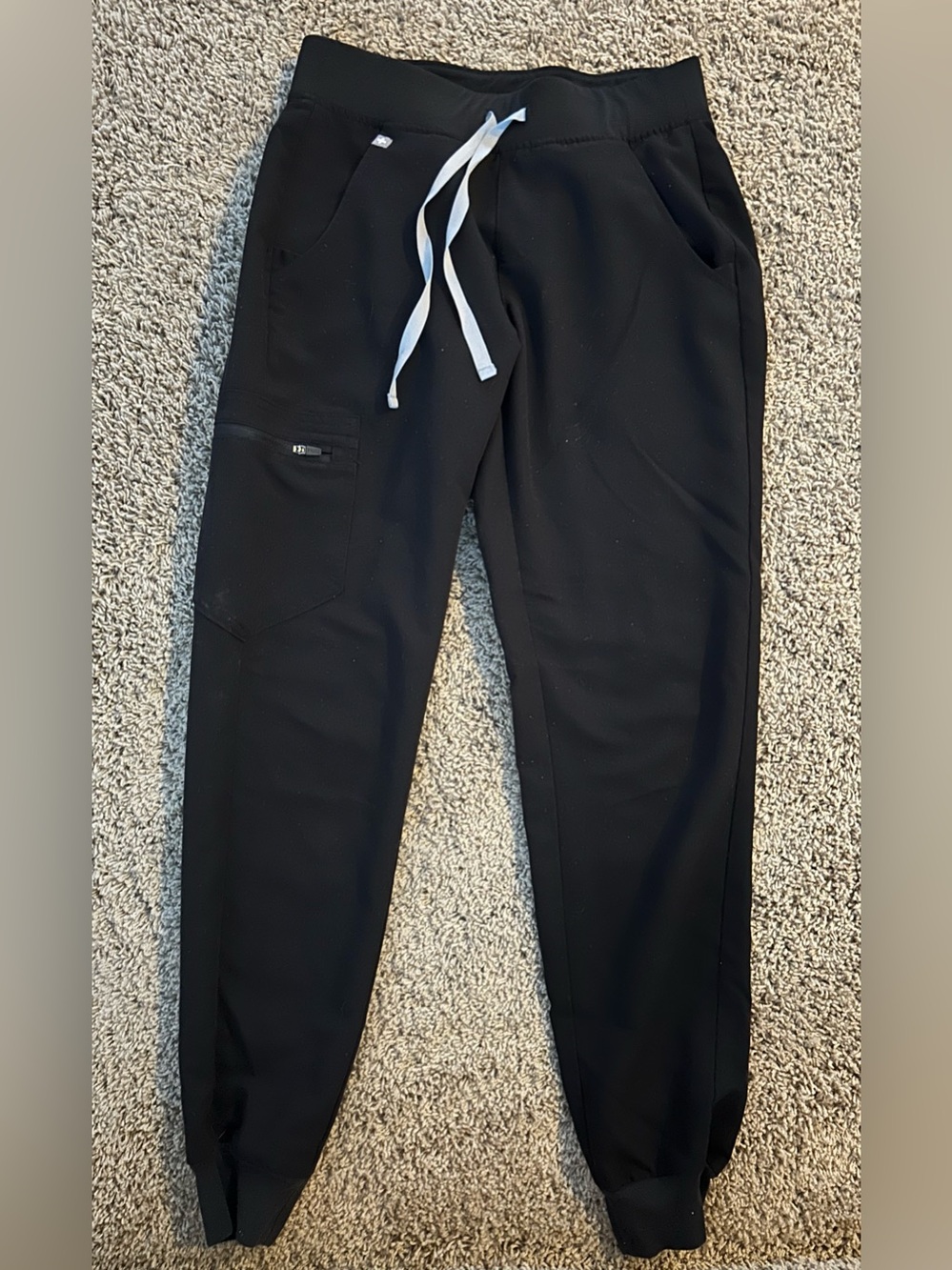 Preowned FIGS Black Scrub Pant Jogger - Technical Collection - Size Extra Small